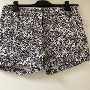 J. Crew X Liberty of London blue floral print shorts